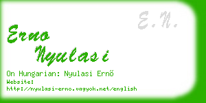 erno nyulasi business card